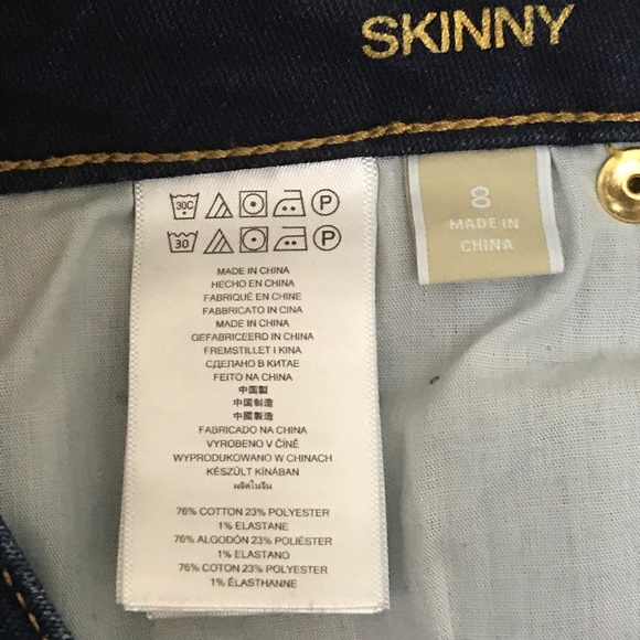 Michael Kor Dark Wash Blue Skinny Jeans - Picture 8 of 8